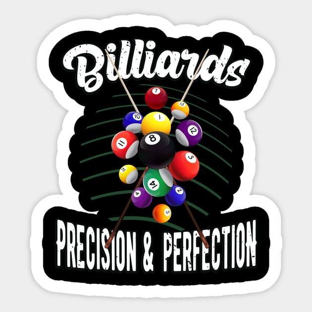 Billiards Pool Billiard vintage 8-Ball Sticker by Foxxy Merch